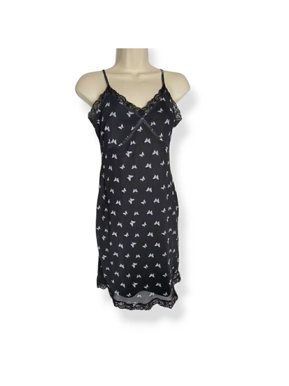 Wild Fable Black Butterfly Slip Dress Small